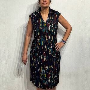 Kasper Black Sleeveless Midi Sheath Dress Sz 12